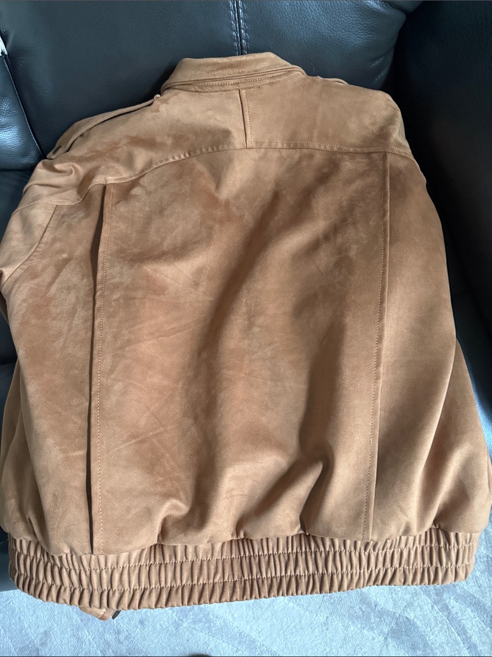 Abercrombie & Fitch Women's Cognac Bomber Jacket - Picture 7 of 7